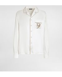 Dolce & Gabbana - Silk Vanity Shirt With Logo Embroidery - Lyst