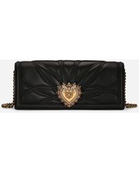 Dolce & Gabbana Baguette-Tasche Devotion aus Matelassé-Nappaleder - Schwarz