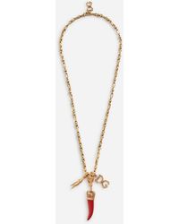 Dolce & Gabbana Halskette Mit Anhängern - Mettallic