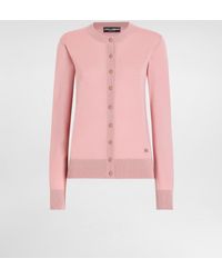Dolce & Gabbana - Wool Cardigan With Dg Logo Embroidery - Lyst