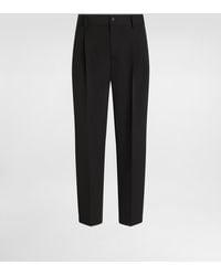Dolce & Gabbana - Wool Pants With Double Darts - Lyst