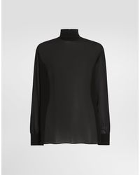 Dolce & Gabbana - Silk Georgette Shirt - Lyst