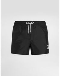 Dolce & Gabbana - Logo Print Swim Shorts - Lyst
