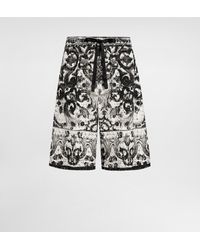 Dolce & Gabbana - Majolica-Print Crochet Lace Trousers - Lyst