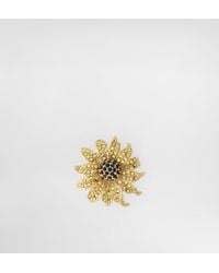 Dolce & Gabbana - Sartoria Floral Brooch With Rhinestones - Lyst