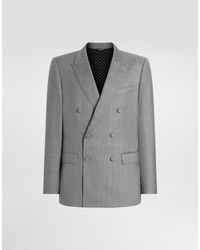 Dolce & Gabbana - Double-Breasted New Martini Glen Plaid Jacket - Lyst