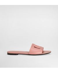 Dolce & Gabbana - Dg Logo Leather Sandal - Lyst