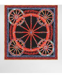 Dolce & Gabbana - Foulard 90X90 En Twill De Soie À Imprimé Carretto - Lyst