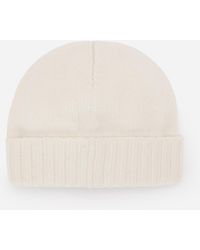 Dolce & Gabbana - Cashmere Hat With Dg Logo Embroidery - Lyst