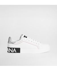 Dolce & Gabbana - Leather Portofino Sneakers - Lyst