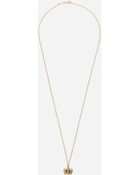Dolce & Gabbana - Royal Pendant 18-Carat, Tiger Iron, Rubies, And Sapphire - Lyst
