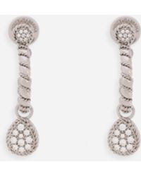 Dolce & Gabbana - イージーダイアモンド イヤリング 18Kホワイトゴールド パヴェダイアモンド - Lyst