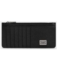 Dolce & Gabbana - バーティカルウォレット カーフスキン ロゴプレート - Lyst