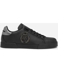 calfskin nappa portofino sneakers with crown patch