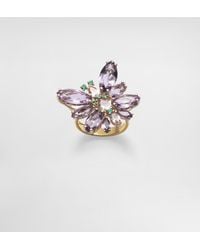Dolce & Gabbana - Butterfly Ring 18-Carat, Amethysts, Morganites, And Emeralds - Lyst