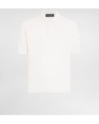 Dolce & Gabbana - Satin Silk Polo Shirt - Lyst