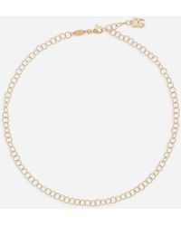 Dolce & Gabbana - Lettering Chain Necklacetwisted Wire - Lyst