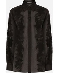 Dolce & Gabbana - Silk-Blend Lace Shirt - Lyst