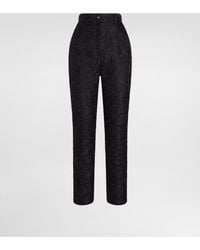 Dolce & Gabbana - Tailored Quilted Floral Jacquard Pants - Lyst