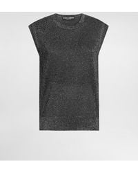 Dolce & Gabbana - Metallic Knit Tank Top - Lyst