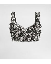 Dolce & Gabbana - Sequined Bralette Top - Lyst