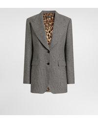 Dolce & Gabbana - Glen Plaid Flannel Single-Breasted Jacket - Lyst