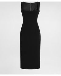 Dolce & Gabbana - Double Wool Crêpe Dress - Lyst