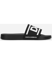 Dolce & Gabbana Rubber slides with logo - Schwarz