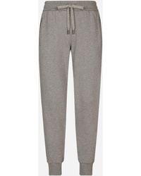 Dolce & Gabbana - Jogginghose Aus Jersey Mit Logoplakette - Lyst