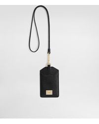 Dolce & Gabbana - Dauphine Calfskin Keychain With Plate - Lyst