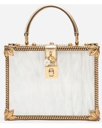 Dolce & Gabbana Mother-of-pearl Dolce Box Bag - White