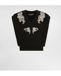 Dolce & Gabbana - Chaleco De Lana Con Diseño Trenzado - Lyst