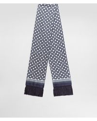 Dolce & Gabbana - Silk Twill Scarf With Micro-Design And Logo - Lyst