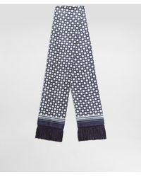 Dolce & Gabbana - Silk Twill Scarf With Micro-Design And Logo - Lyst