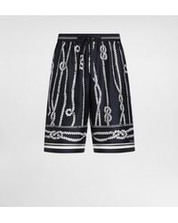 Dolce & Gabbana - Marina-Print Silk Twill Vanity Bermuda Shorts - Lyst