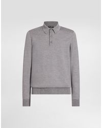 Dolce & Gabbana - Knit Cashmere Polo Shirt - Lyst