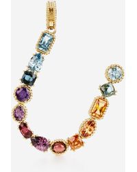 Dolce & Gabbana Charm U Rainbow alphabet aus 18-karätigem Gelbgold mit mehrfarbigen Edelsteinen - Mettallic