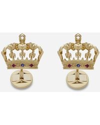 Dolce & Gabbana - White Gold Tuxedo Buttons With Black Jades - Lyst