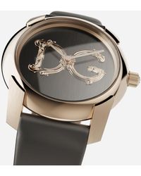 Dolce & Gabbana Dg7 Barocco Watch With Grey Satin Strap