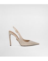 Dolce & Gabbana - Devotion Satin Slingback With Rhinestones - Lyst