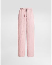 Dolce & Gabbana - Crinkled Striped Fabric Vanity Trousers - Lyst