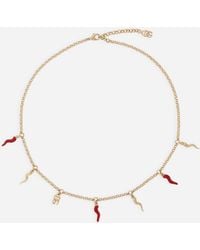 Dolce & Gabbana - Collar Con Logotipo Dg Y Detalles De Cuerno - Lyst