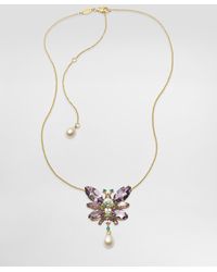 Dolce & Gabbana - Butterfly Necklace 18-Carat And Amethysts - Lyst