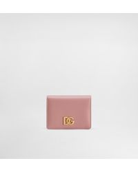Dolce & Gabbana - Calfskin Wallet With Dg Logo - Lyst