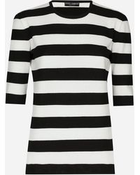 Dolce & Gabbana - Maglia A Intarsio Righe - Lyst