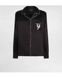 Dolce & Gabbana - Silk Vanity Shirt With Logo Embroidery - Lyst