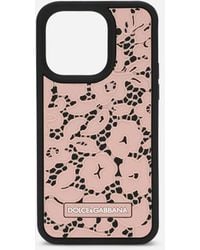 Dolce & Gabbana - Cover Iphone 14 Pro Max Aus Gummi Spitze - Lyst