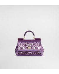 Dolce & Gabbana - Small Sicily Handbag With Majolica Embroidery - Lyst