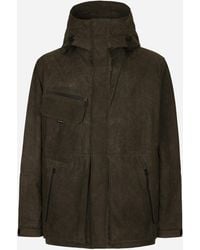 Dolce & Gabbana - Lined Technical Fabric Jacket With Hood - Lyst