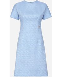 Dolce & Gabbana - Robe Midi En Tweed Rachel À Logo Dg - Lyst